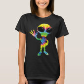 Cool Tie Dye Alien   Dyed Extraterrestrial Tシャツ (正面)