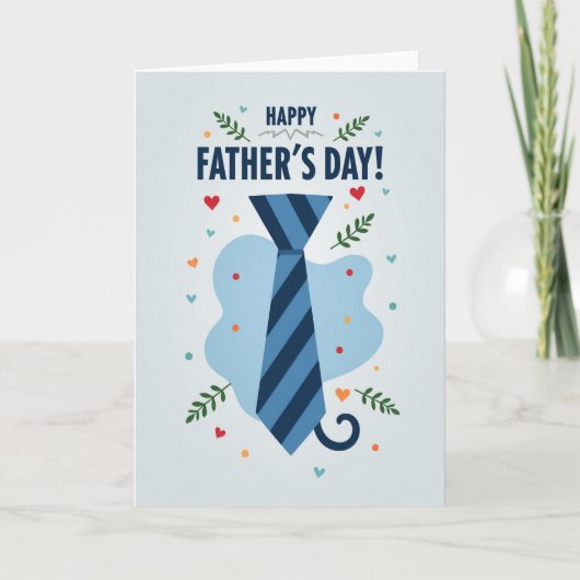 Cool Tie Fathers Day Celebration Card カード (正面)