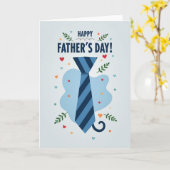Cool Tie Fathers Day Celebration Card カード (黄色い花)