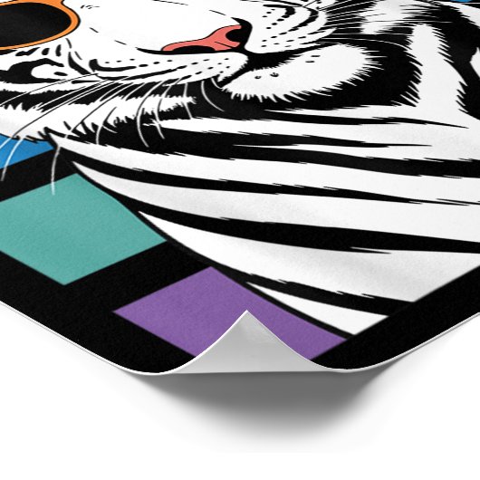 Cool Tiger Costume For Men Women Kids Pattern Tige ポスター (角)