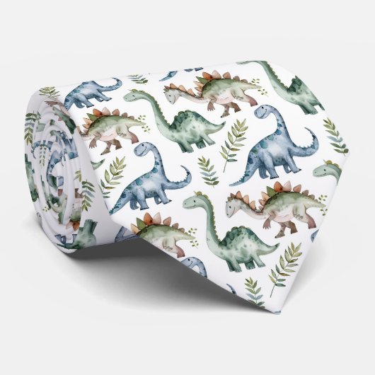 Cool tiled dinosaur pattern  ネクタイ (ロール)