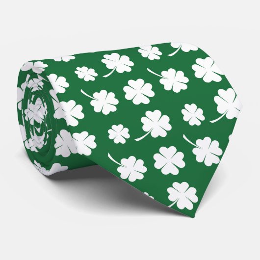 Cool tiled four leaf clovers Saint Patrick's Day  ネクタイ (ロール)