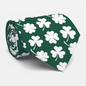 Cool tiled four leaf clovers shamrocks pattern  ネクタイ (ロール)