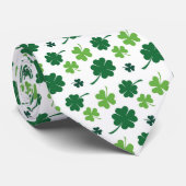 Cool tiled four leaf clovers shamrocks pattern  ネクタイ (ロール)