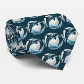 Cool tiled pattern dolphin ネクタイ (ロール)
