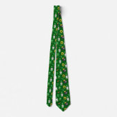 Cool tiled Saint Patrick's Day pattern leprechaun  ネクタイ (裏面)