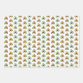 Cool tiled unisex baby bee pattern  ラッピングペーパーシート (正面2)
