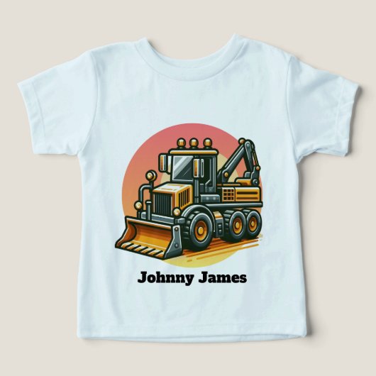 Cool Toddler Boys construction customizable (デザイン正面)