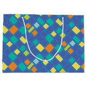 Cool Tone checkerboard Kid's   ラージペーパーバッグ (裏面)