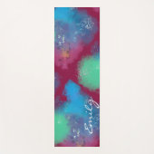 Cool Tones Abstract Oil Paint Gradient Leggings ヨガマット (正面)