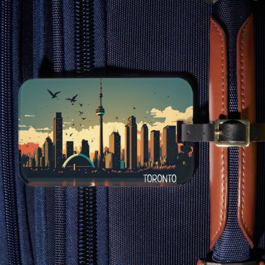 Cool Toronto Canada Skyline  ラゲッジタグ (正面インサイチュ4)