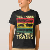 Cool Train Model Funny Train Railroad  Tシャツ (正面)