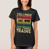 Cool Train Model Funny Train Railroad  Tシャツ (正面)