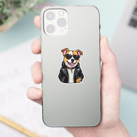 cool trendy dog シール (スマートフォン)