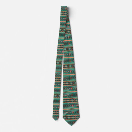 Cool tribal ethnic geometric pattern ネクタイ (裏面)