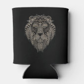 Cool Tribal Metallic Lion Head Personalised 缶クーラー (裏面)