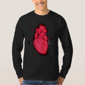 Cool Trippy Anatomical Heart for Doctors & Synthwa Tシャツ (正面)