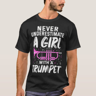 Cool Trumpet For Girls Marching Band Trumpet Playe Tシャツ