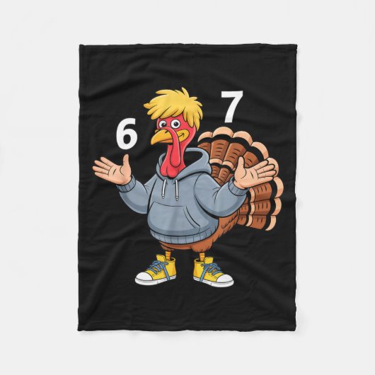 Cool Turkey 67 Funny Hip Hop Hoodie 67 Thanksgivin フリースブランケット (正面)