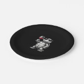 cool turtle drinking red wine art print_1 (1) ペーパープレート (アングル)