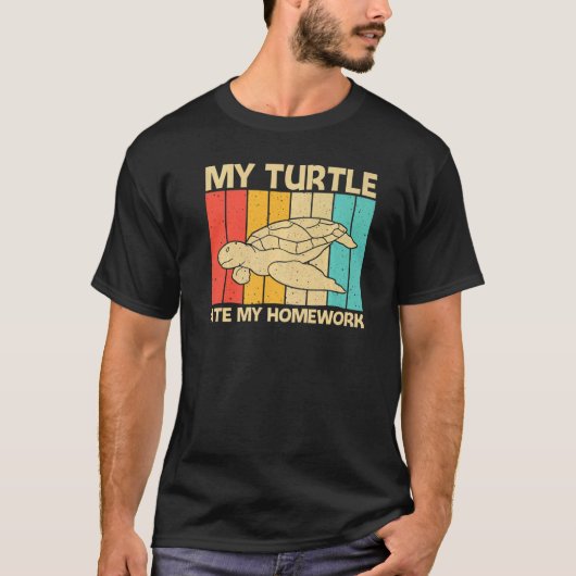Cool Turtle For Kids Boys Sea Turtle Aquatic Anima Tシャツ (正面)