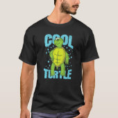 Cool Turtle Reptile Water Back Shell Tシャツ (正面)