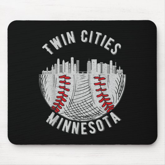Cool Twin Cities Minnesota Mn Baseball Skyline St  マウスパッド (正面)