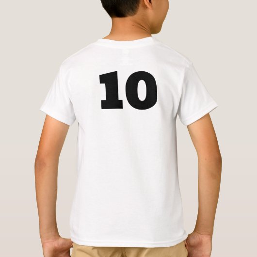 Cool Two-sided Soccer Ball Name and Number Tシャツ (裏面)
