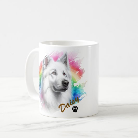 Cool Typography Name Pet's Simple Modern  コーヒーマグカップ (正面左)