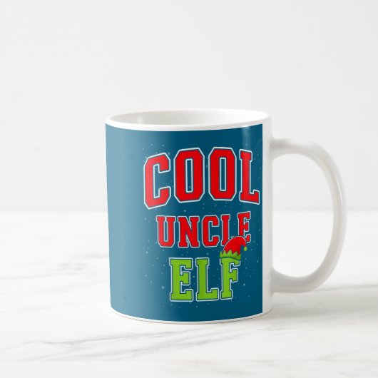 Cool Uncle Elf Christmas Family Matching Group Xma コーヒーマグカップ (右)