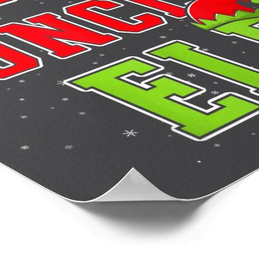 Cool Uncle Elf Christmas Family Matching Group Xma ポスター (角)