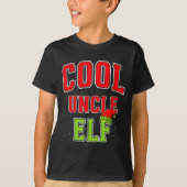 Cool Uncle Elf Christmas Family Matching Group Xma Tシャツ (正面)
