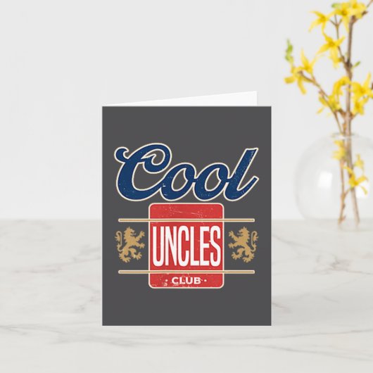 Cool Uncles Club For New Uncle Father's Day Uncle  カード (黄色い花)