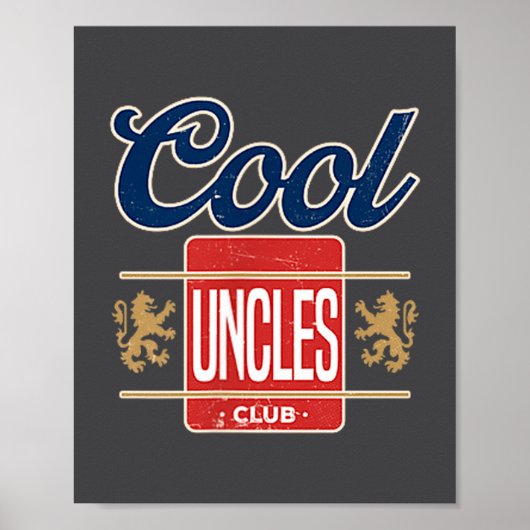 Cool Uncles Club For New Uncle Father's Day Uncle  ポスター (正面)