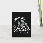 Cool Uncles Club Shirt Funny Skeleton Men Uncle  カード (正面)