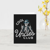 Cool Uncles Club Shirt Funny Skeleton Men Uncle  カード (黄色い花)