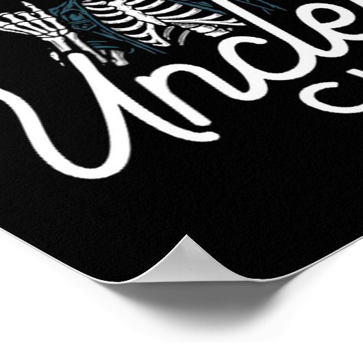 Cool Uncles Club Shirt Funny Skeleton Men Uncle ポスター (角)