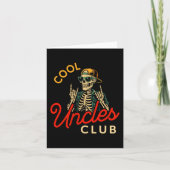 Cool Uncles Club Shirt Funny Skeleton Retro Uncle  カード (正面)
