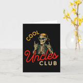 Cool Uncles Club Shirt Funny Skeleton Retro Uncle  カード (黄色い花)
