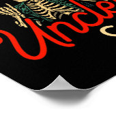 Cool Uncles Club Shirt Funny Skeleton Retro Uncle  ポスター (角)