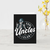Cool Uncles Club Shirt Funny Skeleton Uncle Men カード (黄色い花)