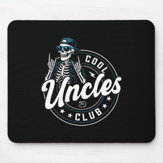 Cool Uncles Club Shirt Funny Skeleton Uncle Men  マウスパッド (正面)