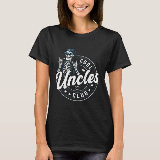 Cool Uncles Club Shirt Funny Skeleton Uncle Men  Tシャツ (正面)