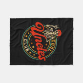 Cool Uncles Club Shirt Retro Funny Skeleton New Un フリースブランケット (正面(横))