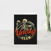 Cool Uncles Club Shirt Uncle Skeleton Men Fathers  カード (正面)