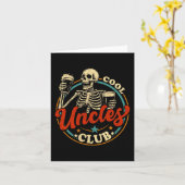 Cool Uncles Club Shirt Uncle Skeleton Men Fathers  カード (黄色い花)