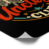 Cool Uncles Club Shirt Uncle Skeleton Men Fathers ポスター (角)