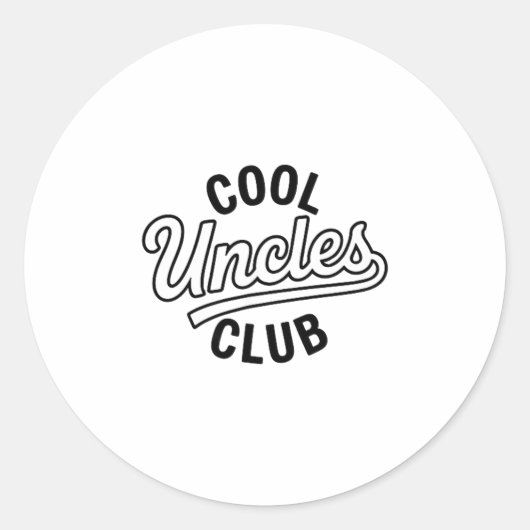 Cool Uncles Club Uncle Ever Funny Cket Fathers Day ラウンドシール (正面)