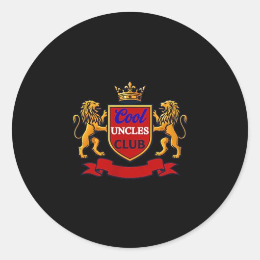 Cool Uncles Club Uncle Ever Funny Cket Funny Uncle ラウンドシール (正面)