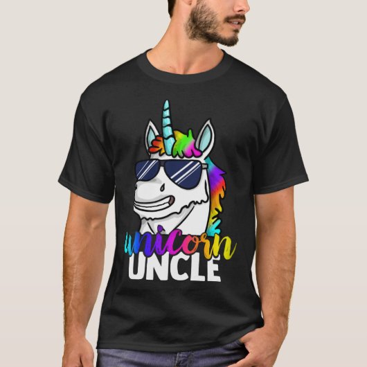 Cool Unicorn Uncle Unclecorn Mens  Fun Christmas Tシャツ (正面)